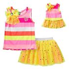 Dollie Me Girl 10 and Doll Matching Tank Mesh Tutu Skort Outfit American Girl
