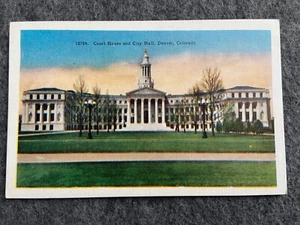 Postal vintage de Court House and City Hall, Denver Colorado - Imagen 1 de 2