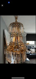Early 20th century Large prism chandelier - Picture 1 of 7