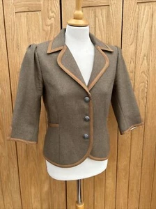 Damen DUBARRY reine Wolle kariert Tweed Country Jacke UK 8/10 34/36' - Bild 1 von 15
