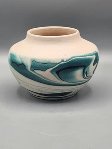 Nemadji türkisgrün Keramik Tontopf - Bild 1 von 7