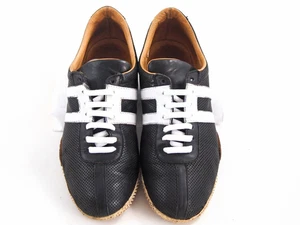 Bally Free Sneakers Black Perforated Leather Womens Size US 5 EU 35.5 - Picture 1 of 8