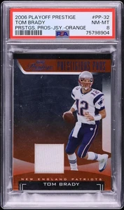 2006 Playoff Prestige Orange #PP-32 Tom Brady GAME-WORN PATCH PSA 8 - Bild 1 von 2