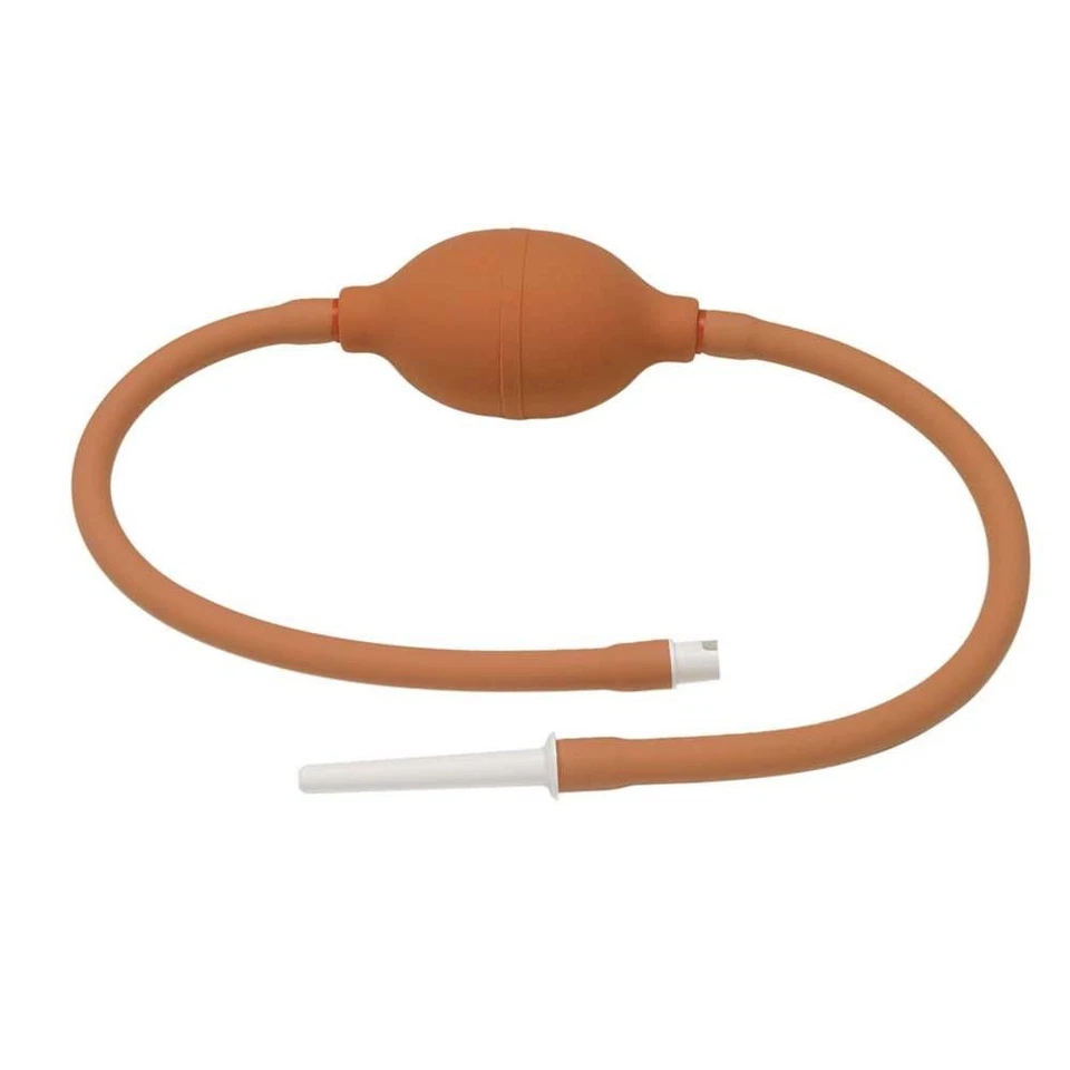 1x Klyso-Pumpe Klistier Einlauf Irrigator Komplett-Set, Weich-PVC, rot, 2 Längen - Bild 1 von 1