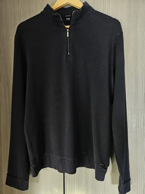 Hugo Boss 1/4 Zip Pullover Large In Excellent Condition - Image 1 of 4