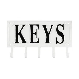 Key Holder Wall Decorative Hanger For Metal Keychain With 5 Hooks Farmhouse - Picture 1 of 7