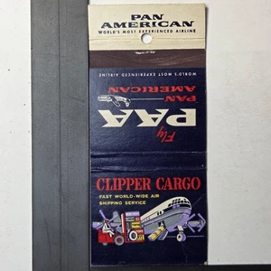 Pan American Airways 1950s Clipper Cargo Vintage Matchbook - Picture 1 of 2