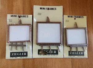 VINTAGE ZIEGLER MINI BILDERRAHMEN AUF STAFFELEI #12440, # 12450 NOS 3er Set - Bild 1 von 4