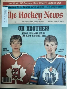 HOCKEY NEWS 19. NOV. 1982 - KEITH & WAYNE GRETZKY COVER - Bild 1 von 1