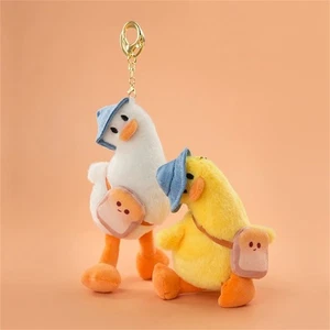 Toy Duck Plush Keychains Crooked Neck Duck Plush Duck Key Rings Duck Keychain - Picture 1 of 10