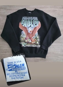 Vintage 90s Salem Sportswear Philadelphia Eagles Caricature Crewneck Sweatshirt - Bild 1 von 11
