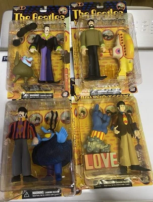 Juego de 4 figuras de acción McFarlane Toys the Beatles Yellow Submarine 1999 Foto 1 de 4