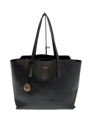 FURLA Handbag Leather BLK Solid Color - Image 1 of 4