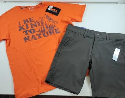 Bass Exterior Vintage Express Niños Ropa Conjunto Camiseta Pantalones Cortos 10/12 NUEVO Foto 1 de 4