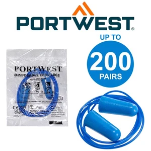 Tapones para los oídos de espuma PU desechables con cable detectables Portwest EP30 reducción de ruido - Imagen 1 de 14