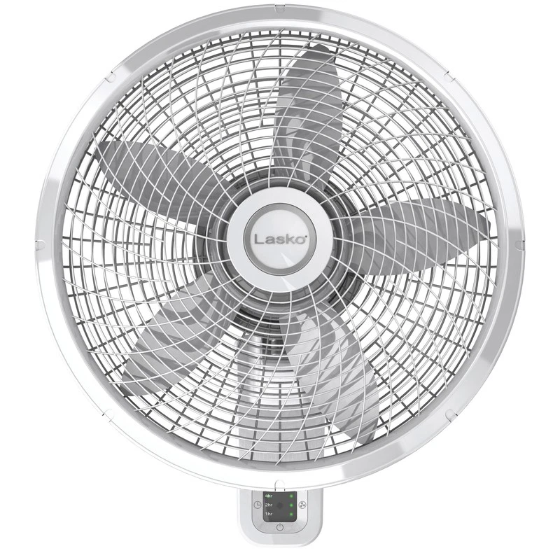 Lasko M18950 120V 70W 1340 CFM 3-Speed Plastic White Oscillating Wall Mount Fan - Image 1 of 1
