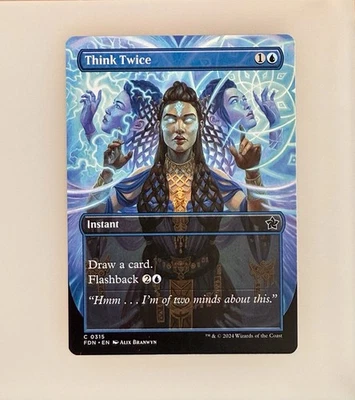Magic the Gathering: Think Twice (Borderless) Foundations Regular NM - Image 1 of 2