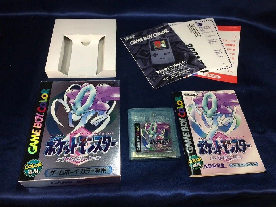 GBC Pokemon Crystal Gameboy Software Japanese w/ Box Manual - Image 1 of 4