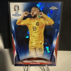 2024 Topps Cromo UEFA Euro Zafiro #37 Memphis Depay Variación de Imagen - Imagen 1 de 3