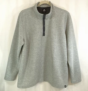 ZeroXposur Para hombres XXXL Pullover 1/4 Snap Polar Sudadera Gris Jaspeado - Imagen 1 de 13