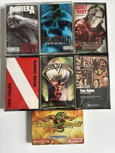 Heavy Metal Tape Lot Pantera, Van Halen, Rare Sampler With Hate Breed - Picture 1 of 1