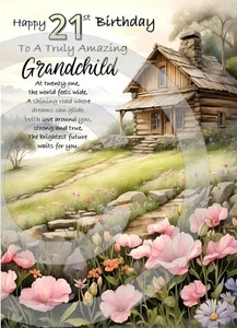 Tarjeta A5 Feliz 21 Cumpleaños Nieto Género Neutro No Binario Con Amor - Imagen 1 de 4