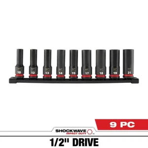 Milwaukee 49-66-7032 9PC Impact Duty 1/2 Socket Set - Picture 1 of 9