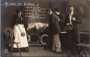 Es Zogen Three Burschen Opera Performance Vintage RPPC C287 - Imagen 1 de 2