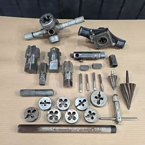 Tap Die Tools Parts Lot Mixed 27pc Threader Reamer Stud Remover Snap On Vintage - Picture 1 of 8