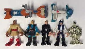 Star Wars Hasbro Jedi Force Figures Lot Han Solo Luke Anakin Skywalker Mace Wind - Picture 1 of 18