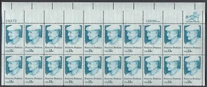 1821 MNH Plate Block of 20, 15-cent stamps honoring Frances Perkins - Picture 1 of 1