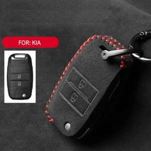 Full Suede Covered Key Fob Remote Protector Holder Cover Case For Kia Sorento - Picture 1 of 9