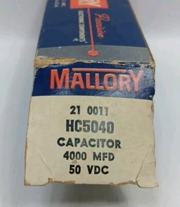 CONDENSADOR MALLORY HC5040 NUEVO EN CAJA - Imagen 1 de 10