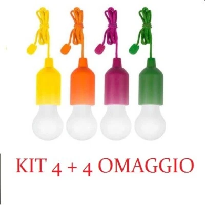 LAMPADINA LED PORTATILE HANDY LUX COLORS BATTERIA LAMPADA PESCA COLORATA OMAGGIO - Immagine 1 di 4