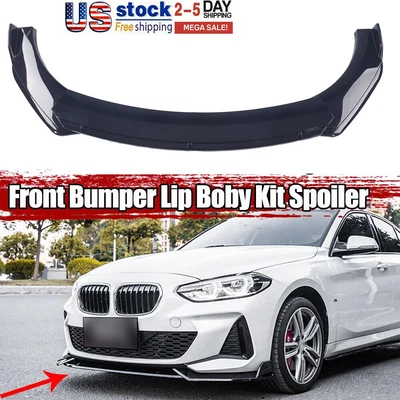 Gloss Black Front Bumper Lip Splitter Spoiler Body Kits For Nissan Sentra Altima - Image 1 of 4