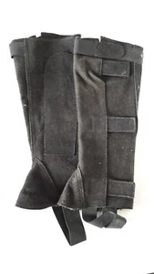 JFF - Size 8 Year - Leather Chaps - Child - Black - Picture 1 of 3