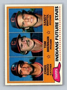 1981 Topps #451 Indians Future Stars - Chris Bando / Tom Brennan / Sandy Wihtol 