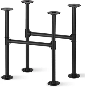 Coffee Table Legs, Industrial Metal Table Legs, Black Pipe Table Legs for Coffee - Picture 1 of 6