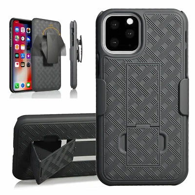 Belt Clip Holster Combo Case Stand Cover For iPhone 17 16 15 14 13 12 11 XR 8 7