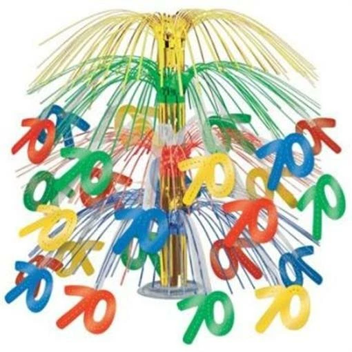 70th Birthday Cascade Centerpiece 18" Foil 70th Birthday Party Decoration - Image 1 of 1