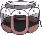 Bodiseint Portable Pet Playpen, Dog Playpen Foldable Pet Exercise Pen Tents Dog