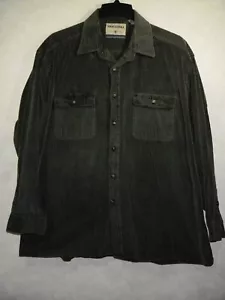 High Sierra Vtg. Corduroy Shirt Men XL Gray Pleated Long Sleeve Button Up - Picture 1 of 13