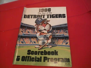 1986 Detroit Tigers Scorebook & Official Program - UNSCORED - Picture 1 of 1