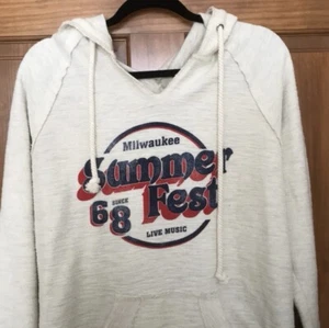 Milwaukee WI Summerfest Hoodie, Distressed Size Small Oversized - Picture 1 of 9