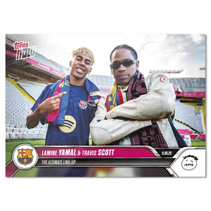 2025 Topps Now FC Barcelona Ultimate Link-Up - Travis Scott & Lamine Yamal #001 - Picture 1 of 1