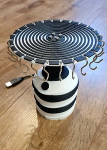 Hypnotic Spiral Motorised Jewellery Hanging Carousel Rotating Display Shop - Picture 1 of 12