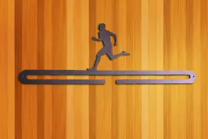 Appendiabiti medaglia 18" largo maschio runner maratona 5k 10k metallo arte corsa maschio - Foto 1 di 1
