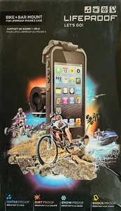 LifeProof Bike + Bar Mount for iPhone 5/5S Case - LP-1058 - Black - RETAIL - Picture 1 of 3