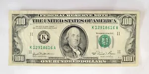 1981 One Hundred Dollar Bill $100 Federal Reserve Note, Serial # K12918616A - Picture 1 of 2