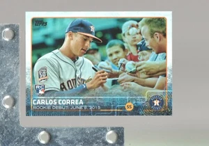 2015 Topps UPDATE #US251 Carlos Correa Rookie Debut RC HOLOFOIL RAINBOW RARE! - Picture 1 of 1